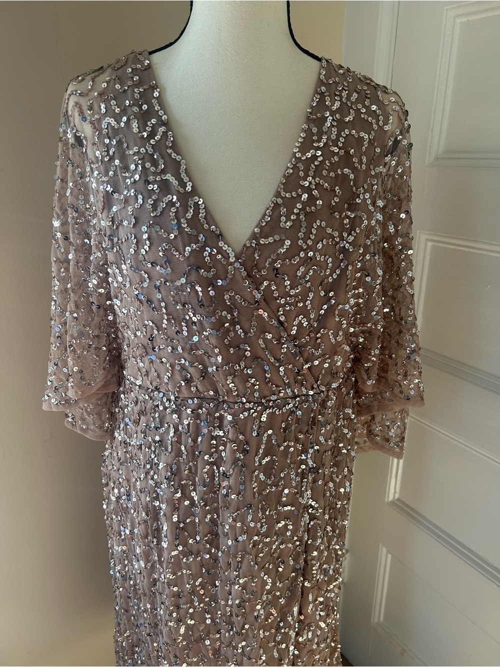 Maya Deluxe Sequins Evening Dress.
